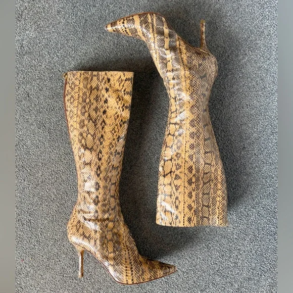 Jimmy Choo Snakeskin Leather Tall boots - Picture 1 of 11
